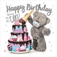 3D Holographic With Large Cake Me to You Bear Birthday Card Image Preview